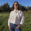 CHLOE BOW BLOUSE