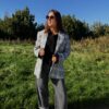 OVERSIZED CHARLOTTE CHECK BLAZER