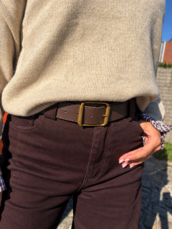 WIDE LEG PANTS MET RIEM