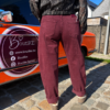 BURGUNDY BAGGY JEANS