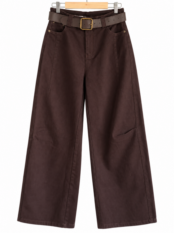 WIDE LEG PANTS MET RIEM
