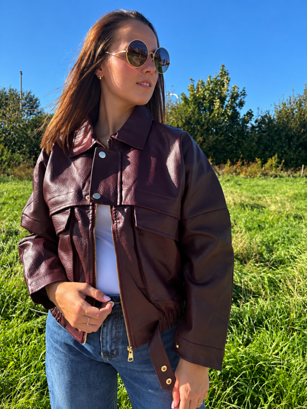 BURGUNDY OVERSIZED JACKET