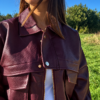 BURGUNDY OVERSIZED JACKET