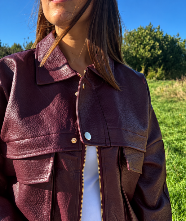 BURGUNDY OVERSIZED JACKET