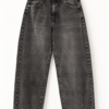 WASHED GREY BARREL JEANS