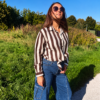 CELINE STRIPE BLOUSE