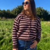 COFFEE & PINK KNIT SWEATER