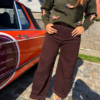 WIDE LEG PANTS MET RIEM