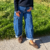 CARGO WIDE LEG JEANS-MID BLUE
