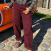 BURGUNDY BAGGY JEANS