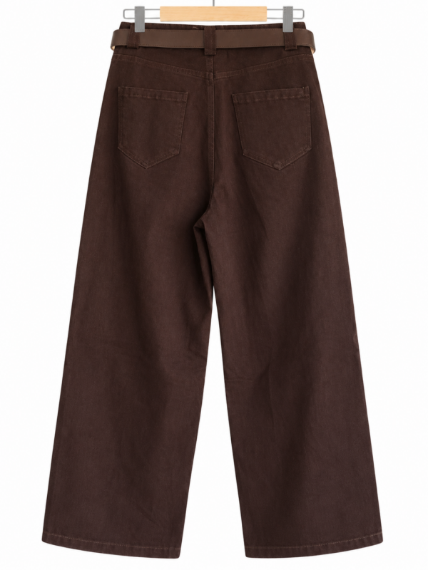 WIDE LEG PANTS MET RIEM