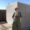 RIBBED BUTTON TOP OLIVE