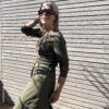 RIBBED BUTTON TOP OLIVE