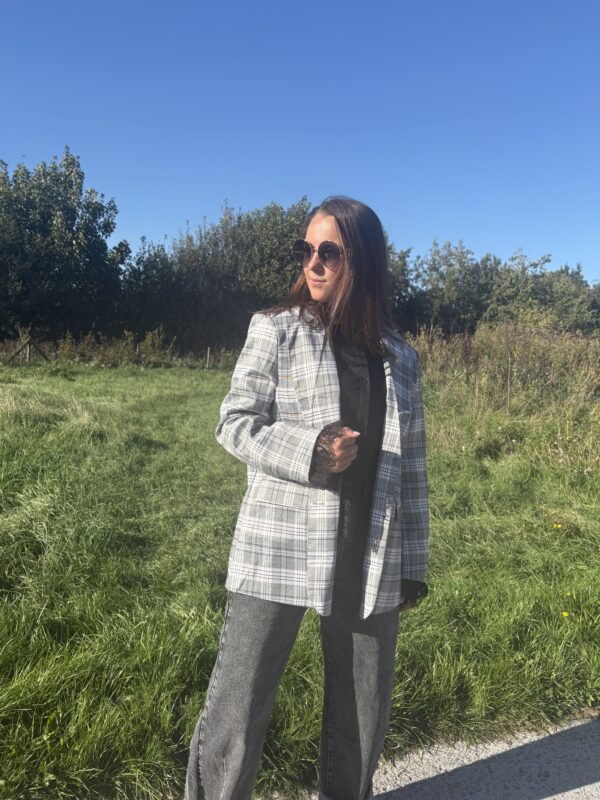 OVERSIZED CHARLOTTE CHECK BLAZER